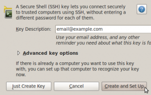 Screenshot-New Secure Shell
Key